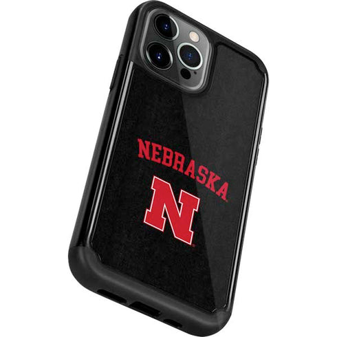 University of Nebraska Collegiate Text Black iPhone 13 Pro Cargo Case
