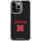 University of Nebraska Collegiate Text Black iPhone 13 Pro Clear Case