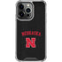University of Nebraska Collegiate Text Black iPhone 13 Pro Clear Case