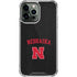 University of Nebraska Collegiate Text Black iPhone 13 Pro Max Clear Case