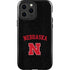 University of Nebraska Collegiate Text Black iPhone 13 Pro Max Impact Case