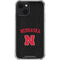 University of Nebraska Collegiate Text Black iPhone 14 Clear Case