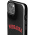 University of Nebraska Collegiate Text Black iPhone 14 Plus Impact Case