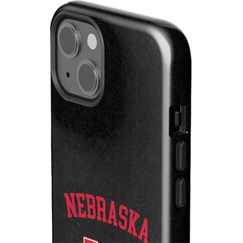 University of Nebraska Collegiate Text Black iPhone 14 Impact Case