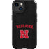 University of Nebraska Collegiate Text Black iPhone 15 Plus Impact Case