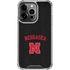 University of Nebraska Collegiate Text Black iPhone 15 Pro Clear Case