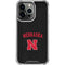 University of Nebraska Collegiate Text Black iPhone 14 Pro Clear Case