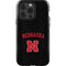 University of Nebraska Collegiate Text Black iPhone 14 Pro Impact Case