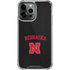 University of Nebraska Collegiate Text Black iPhone 15 Pro Max Clear Case