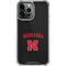 University of Nebraska Collegiate Text Black iPhone 14 Pro Max Clear Case