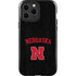 University of Nebraska Collegiate Text Black iPhone 15 Pro Max Impact Case