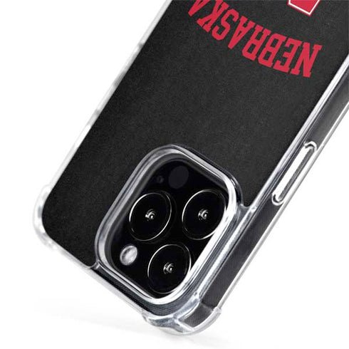 University of Nebraska Collegiate Text Black iPhone 14 Pro Max MagSafe Case