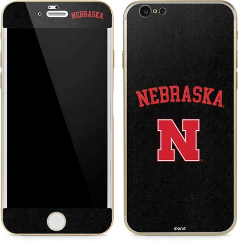 University of Nebraska Collegiate Text Black iPhone 6/6s Skin