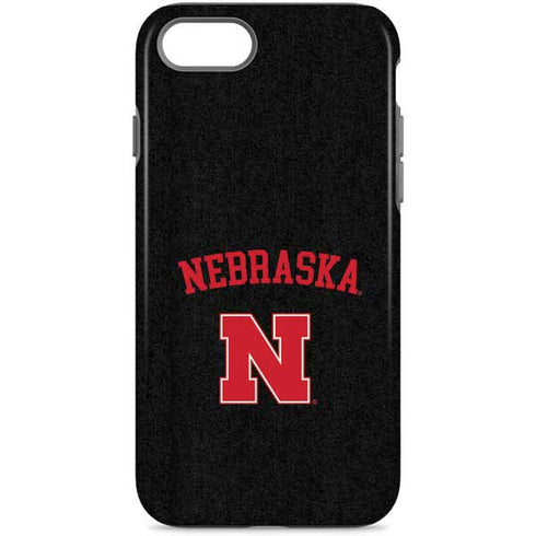 University of Nebraska Collegiate Text Black iPhone 8 Pro Case