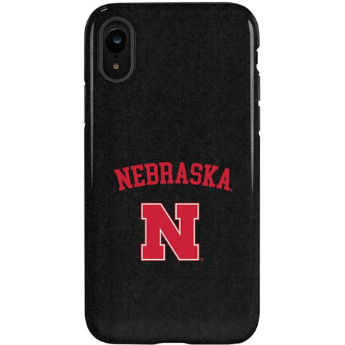 University of Nebraska Collegiate Text Black iPhone XR Pro Case