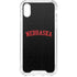 University of Nebraska Collegiate Text Black iPhone XS Clear Case