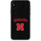 University of Nebraska Collegiate Text Black iPhone XS Skin