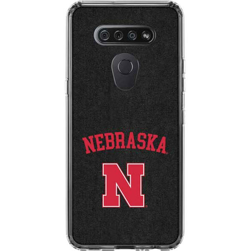 University of Nebraska Collegiate Text Black LG K51/Q51 Clear Case