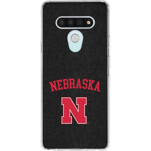 University of Nebraska Collegiate Text Black LG Stylo 6 Clear Case