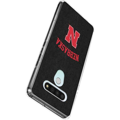 University of Nebraska Collegiate Text Black LG Stylo 6 Clear Case