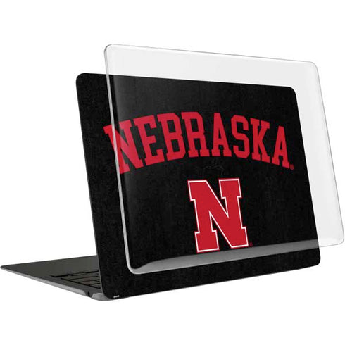 University of Nebraska Collegiate Text Black MacBook Air 15in (2023-2025) Case plus Skin