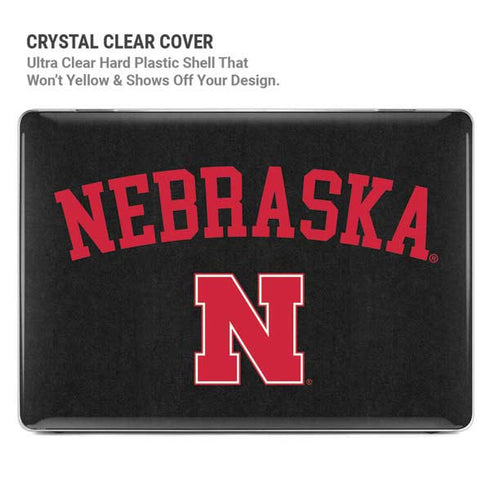 University of Nebraska Collegiate Text Black MacBook Pro 16in (2021-25) Case plus Skin