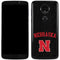 University of Nebraska Collegiate Text Black Moto E5 Plus Skin