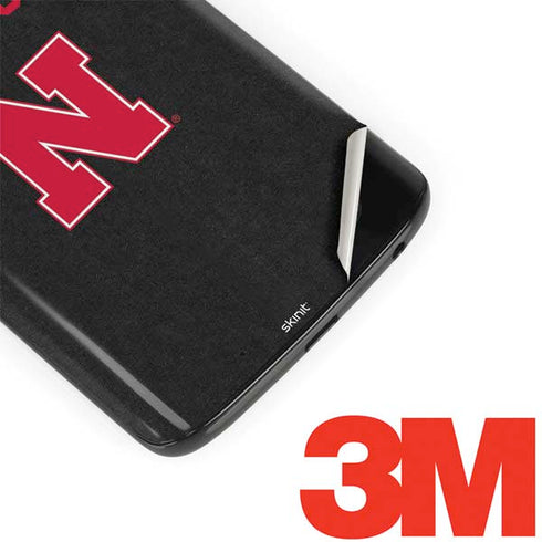University of Nebraska Collegiate Text Black Moto G6 Skin
