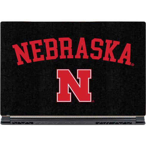 University of Nebraska Collegiate Text Black MSI GS65 Stealth Laptop Skin