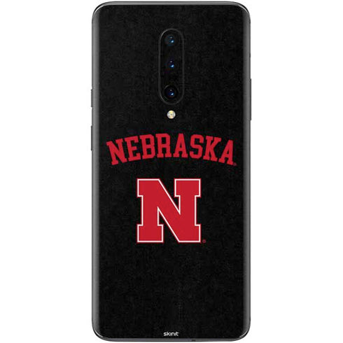 University of Nebraska Collegiate Text Black OnePlus 7 Pro Skin