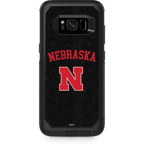 University of Nebraska Collegiate Text Black Otterbox Commuter Galaxy Skin