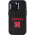 University of Nebraska Collegiate Text Black Otterbox Defender iPhone Skin