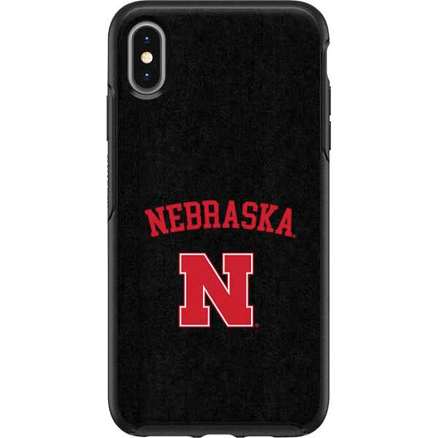 University of Nebraska Collegiate Text Black Otterbox Symmetry iPhone Skin