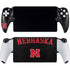 University of Nebraska Collegiate Text Black PlayStation Portal Remote Player Skin