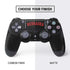 University of Nebraska Collegiate Text Black PS4 Controller Skin
