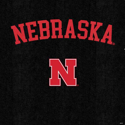 University of Nebraska Collegiate Text Black PS4 Slim Skin