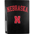 University of Nebraska Collegiate Text Black PS5 Console Skin