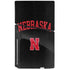 University of Nebraska Collegiate Text Black PS5 Slim Disk Console Skin