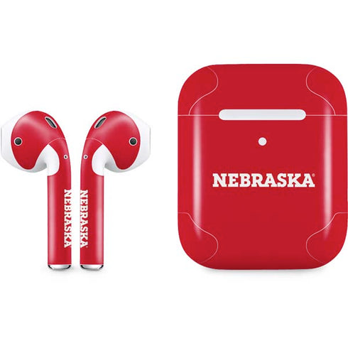 University of Nebraska Red Apple AirPods 2 Skin