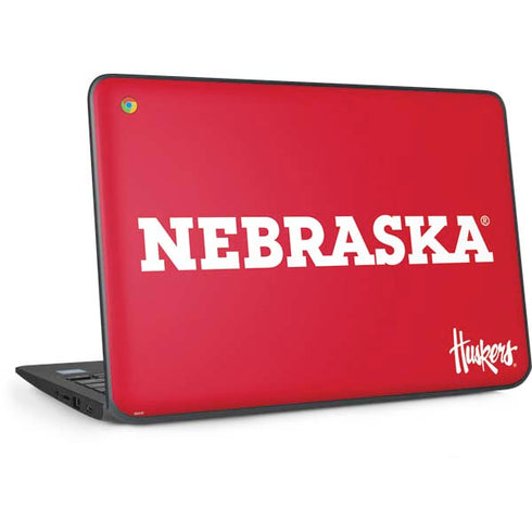 University of Nebraska Red HP Chromebook Skin