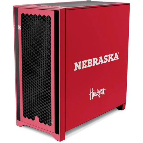 University of Nebraska Red Corsair 4000D Tempered Glass Mid-Tower ATX Case Skin