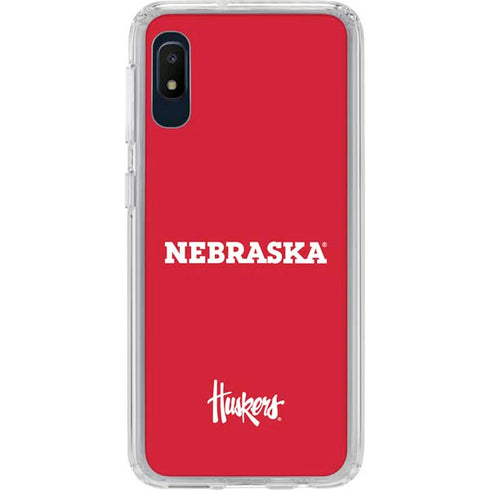 University of Nebraska Red Galaxy A10e Clear Case