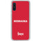 University of Nebraska Red Galaxy A10e Clear Case