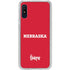 University of Nebraska Red Galaxy A10e Clear Case