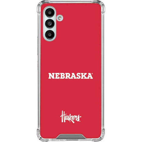 University of Nebraska Red Galaxy A13 5G Clear Case