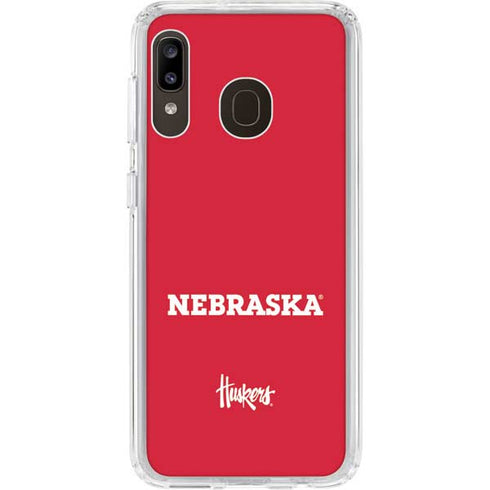 University of Nebraska Red Galaxy A20 Clear Case