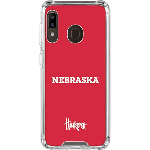 University of Nebraska Red Galaxy A30 Clear Case