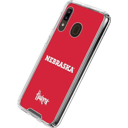 University of Nebraska Red Galaxy A30 Clear Case