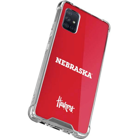 University of Nebraska Red Galaxy A71 5G Clear Case