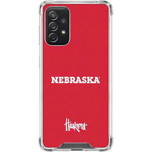 University of Nebraska Red Galaxy A72 5G Clear Case